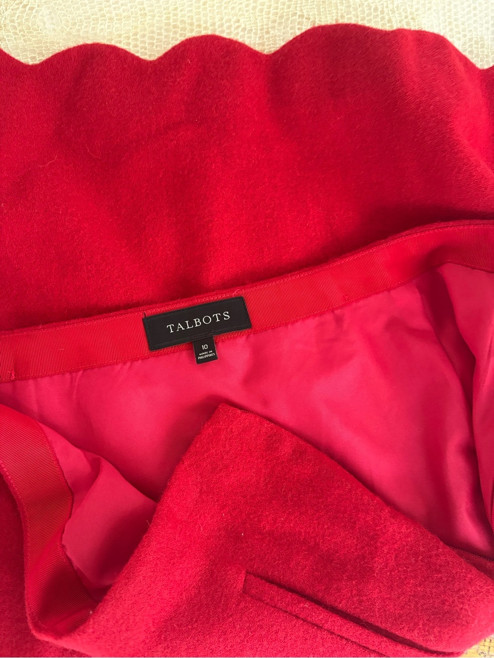 Talbots Red Skirt size 10 - Picture 6 of 7